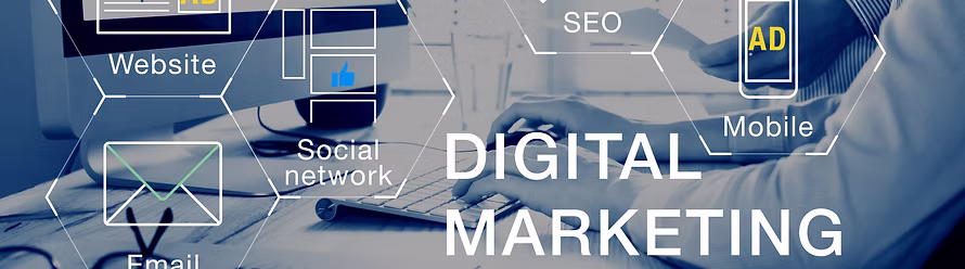 Concept of digital marketing media (webs